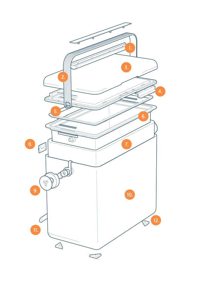 FIELDBAR GIN TRUNK - SAFARI WHITE